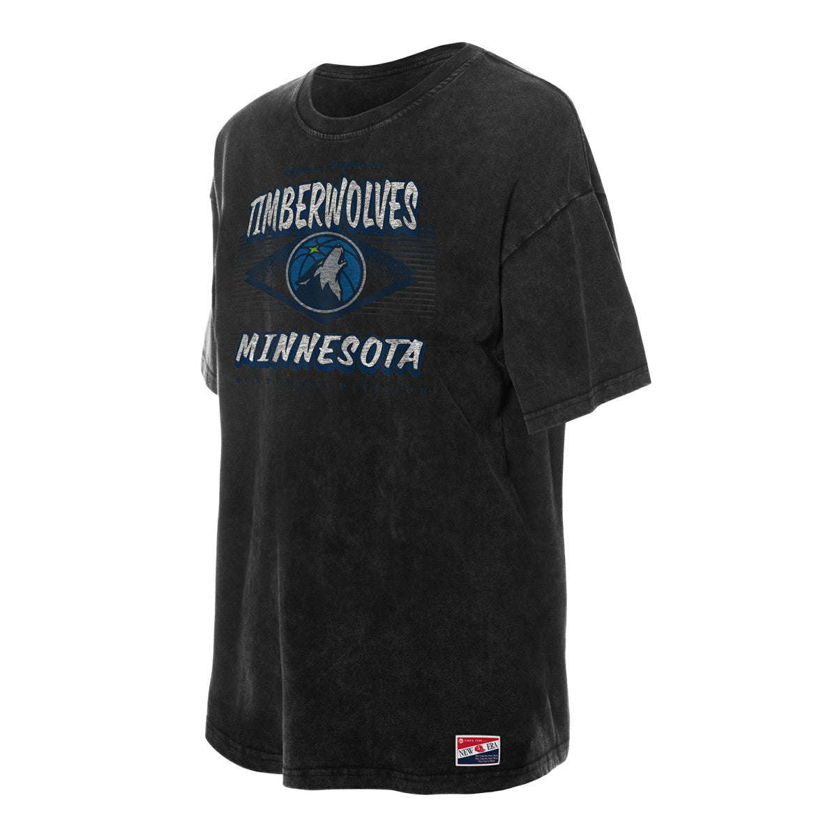 New Era Minnesota Timberwolves Women's Throwback Mineral Wash Oversized T-Shirt