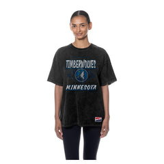 New Era Minnesota Timberwolves Women's Throwback Mineral Wash Oversized T-Shirt