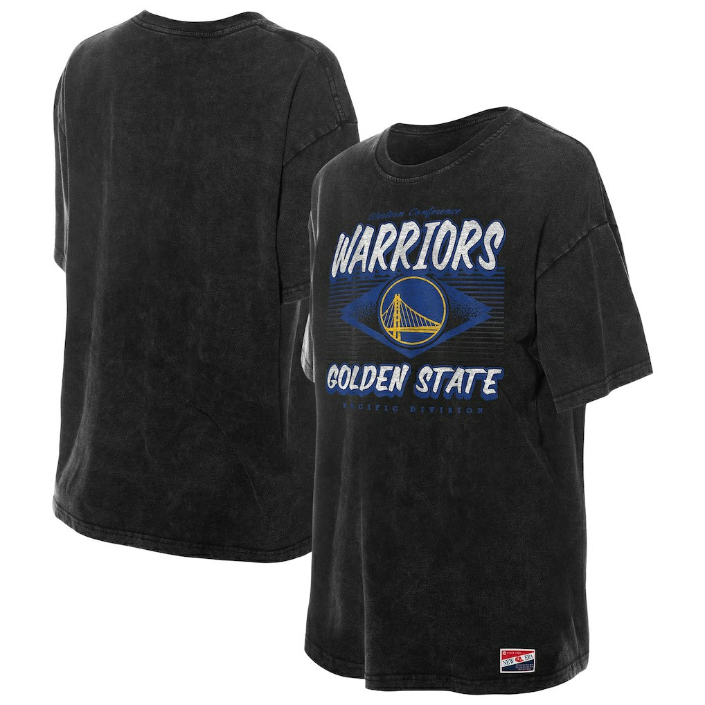New Era Golden State Warriors Women's Throwback Mineral Wash Oversized T-Shirt sale