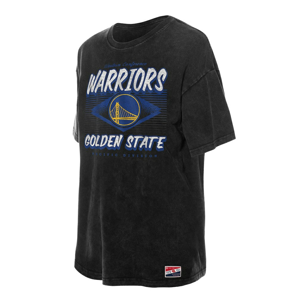 New Era Golden State Warriors Women's Throwback Mineral Wash Oversized T-Shirt sale