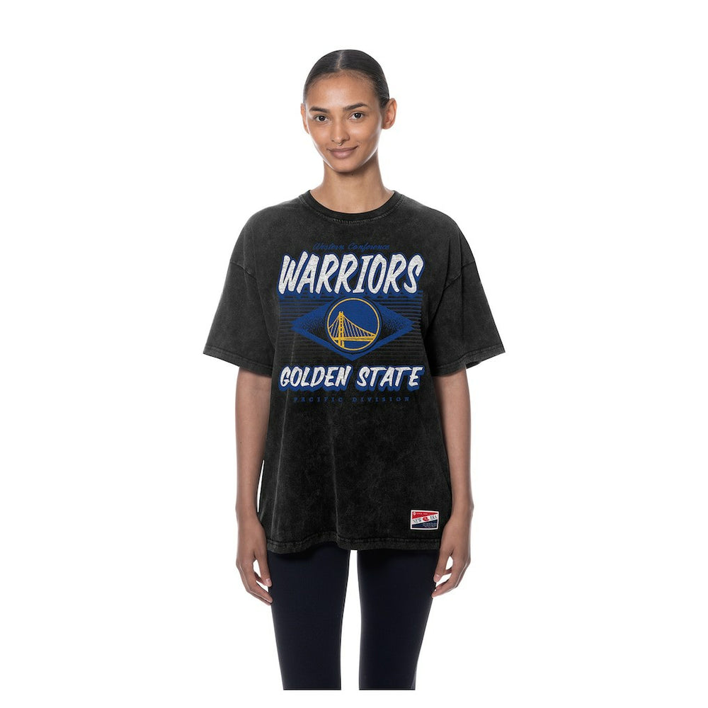 New Era Golden State Warriors Women's Throwback Mineral Wash Oversized T-Shirt sale
