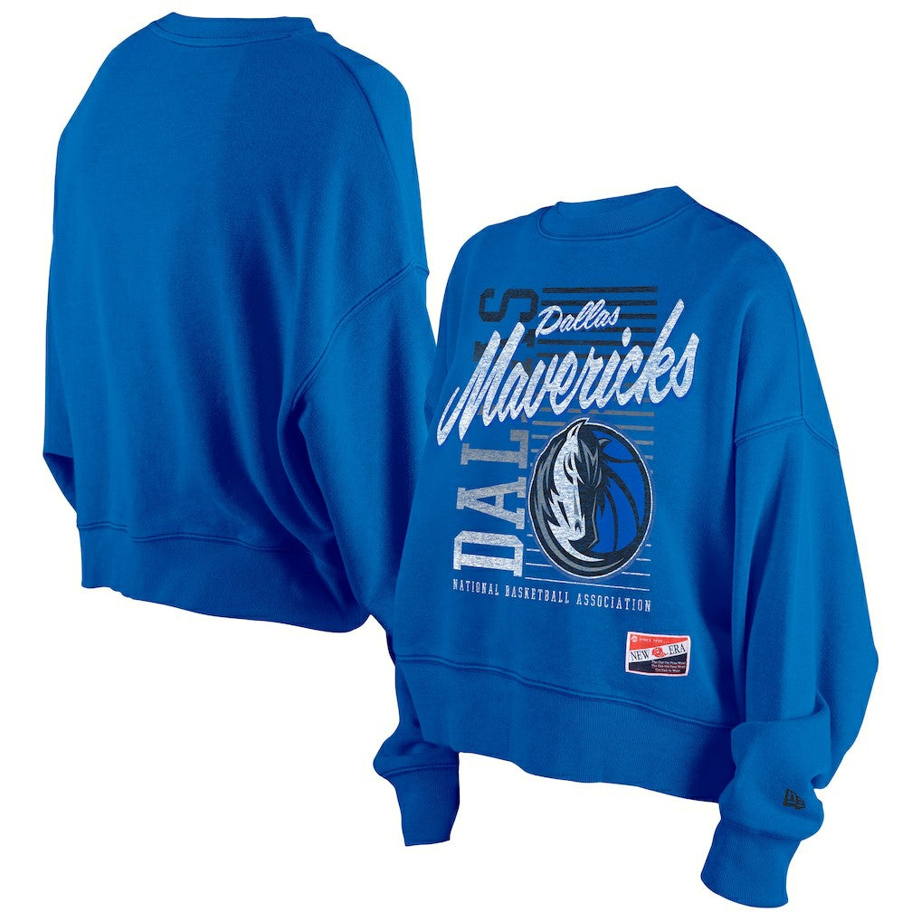 New Era Dallas Mavericks Women's Boxy Throwback Mineral Wash Sweatshirt sale