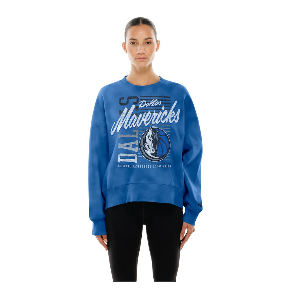 New Era Dallas Mavericks Women's Boxy Throwback Mineral Wash Sweatshirt sale