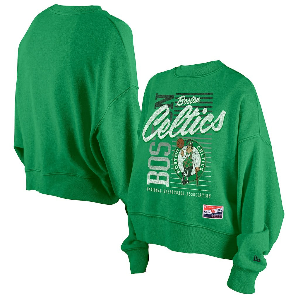 New Era Boston Celtics Women's Boxy Throwback Mineral Wash Sweatshirt