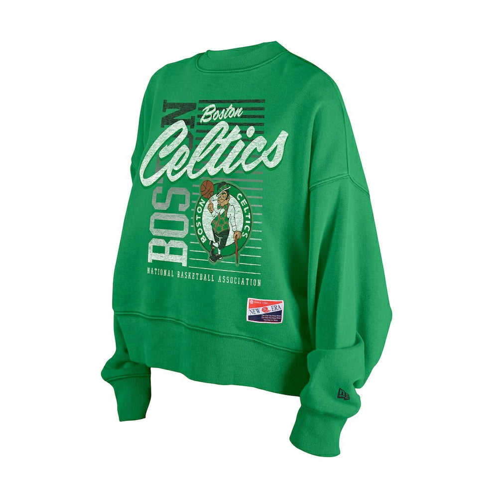 New Era Boston Celtics Women's Boxy Throwback Mineral Wash Sweatshirt