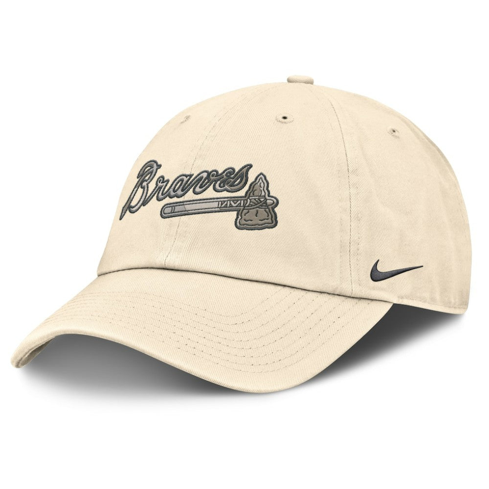 Natural Atlanta Braves Nike Camo Pack Club Adjustable Hat