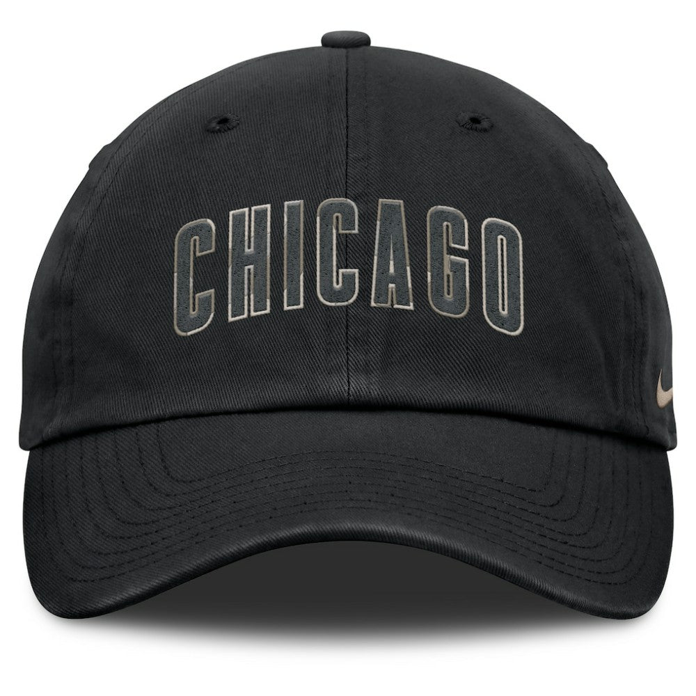 Black Chicago Cubs Nike Camo Pack Club Adjustable Hat