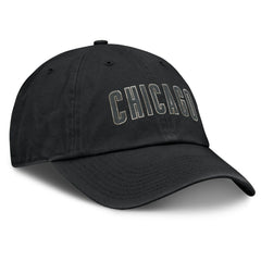 Black Chicago Cubs Nike Camo Pack Club Adjustable Hat