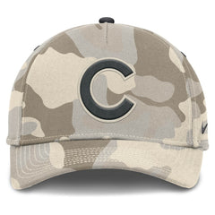 Natural Chicago Cubs Nike Camo Pack Rise Adjustable Hat
