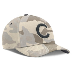 Natural Chicago Cubs Nike Camo Pack Rise Adjustable Hat