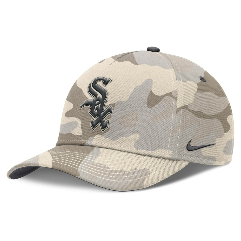 Natural Chicago White Sox Nike Camo Pack Rise Adjustable Hat