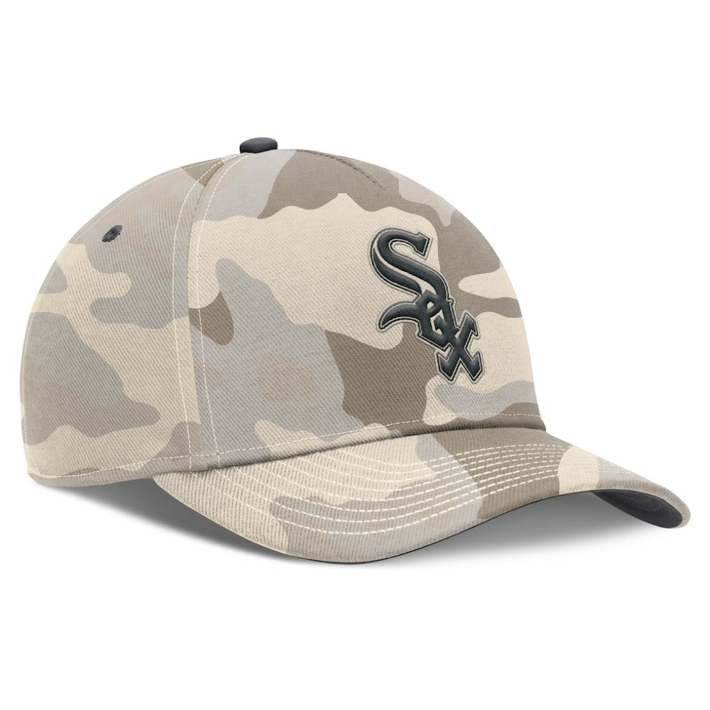 Natural Chicago White Sox Nike Camo Pack Rise Adjustable Hat