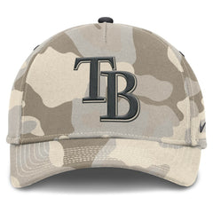 Natural Tampa Bay Rays Nike Camo Pack Rise Adjustable Hat