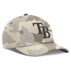 Natural Tampa Bay Rays Nike Camo Pack Rise Adjustable Hat