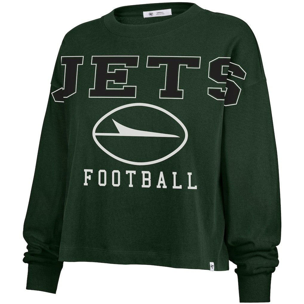 '47 Women's Outreach City Oversized Long Sleeve T-Shirt - New York Jets T-shirts