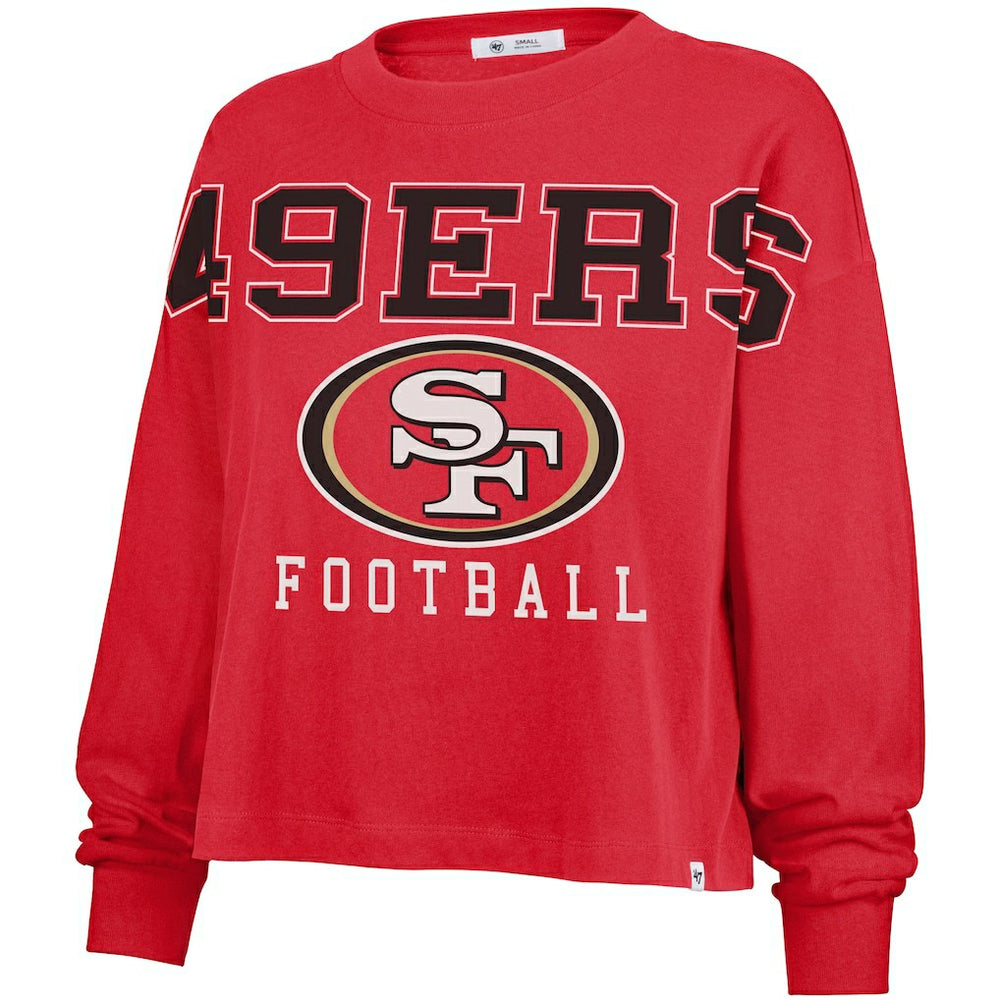 '47 Women's Outreach City Oversized Long Sleeve T-Shirt - San Francisco 49ers T-shirts