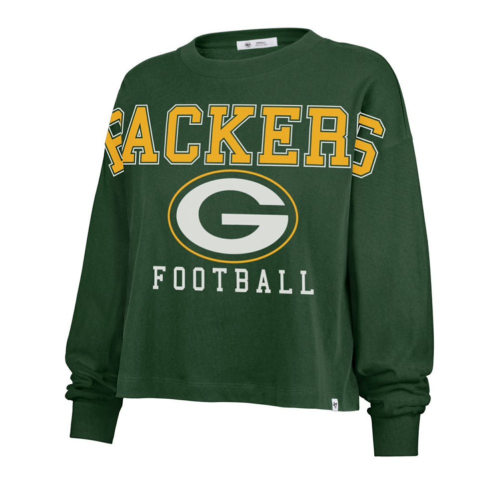 '47 Women's Outreach City Oversized Long Sleeve T-Shirt - Green Bay Packers T-shirts