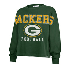 '47 Women's Outreach City Oversized Long Sleeve T-Shirt - Green Bay Packers T-shirts