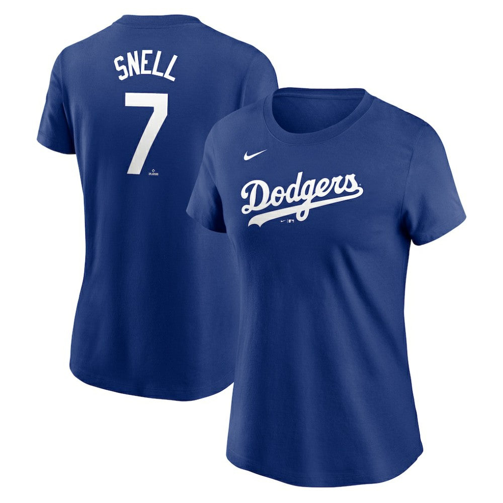 Blue Blake Snell Los Angeles Dodgers Nike Women's Cooperstown Collection Fuse Name & Number T-Shirt