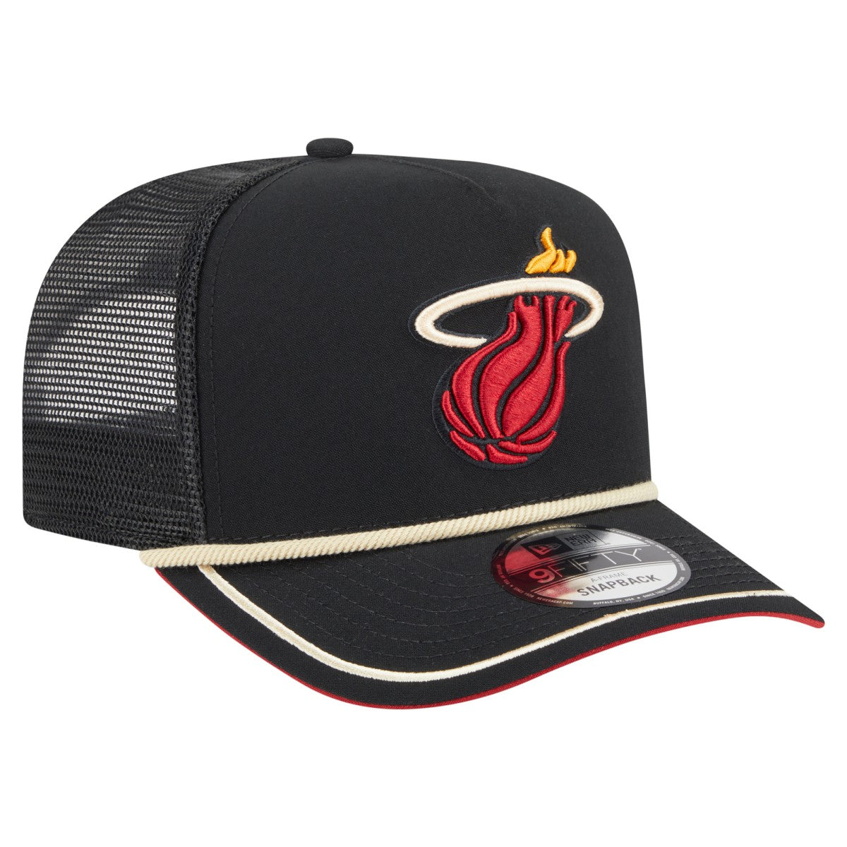 New Era Miami Heat Vintage Team Rope A-Frame 9FIFTY Snapback Hat
