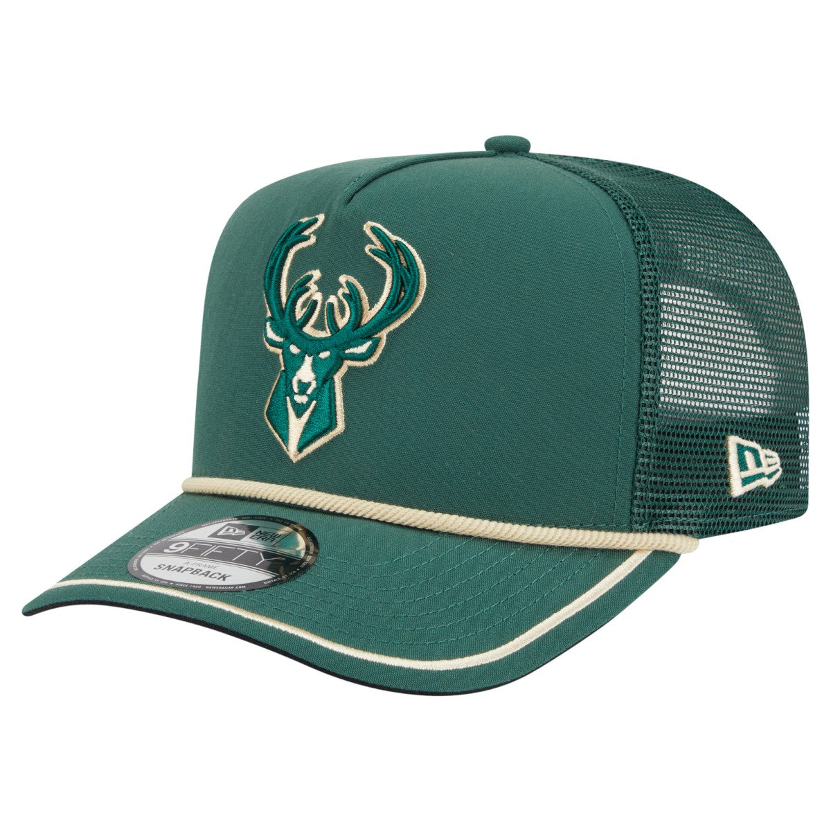 New Era Milwaukee Bucks Vintage Team Rope A-Frame 9FIFTY Snapback Hat