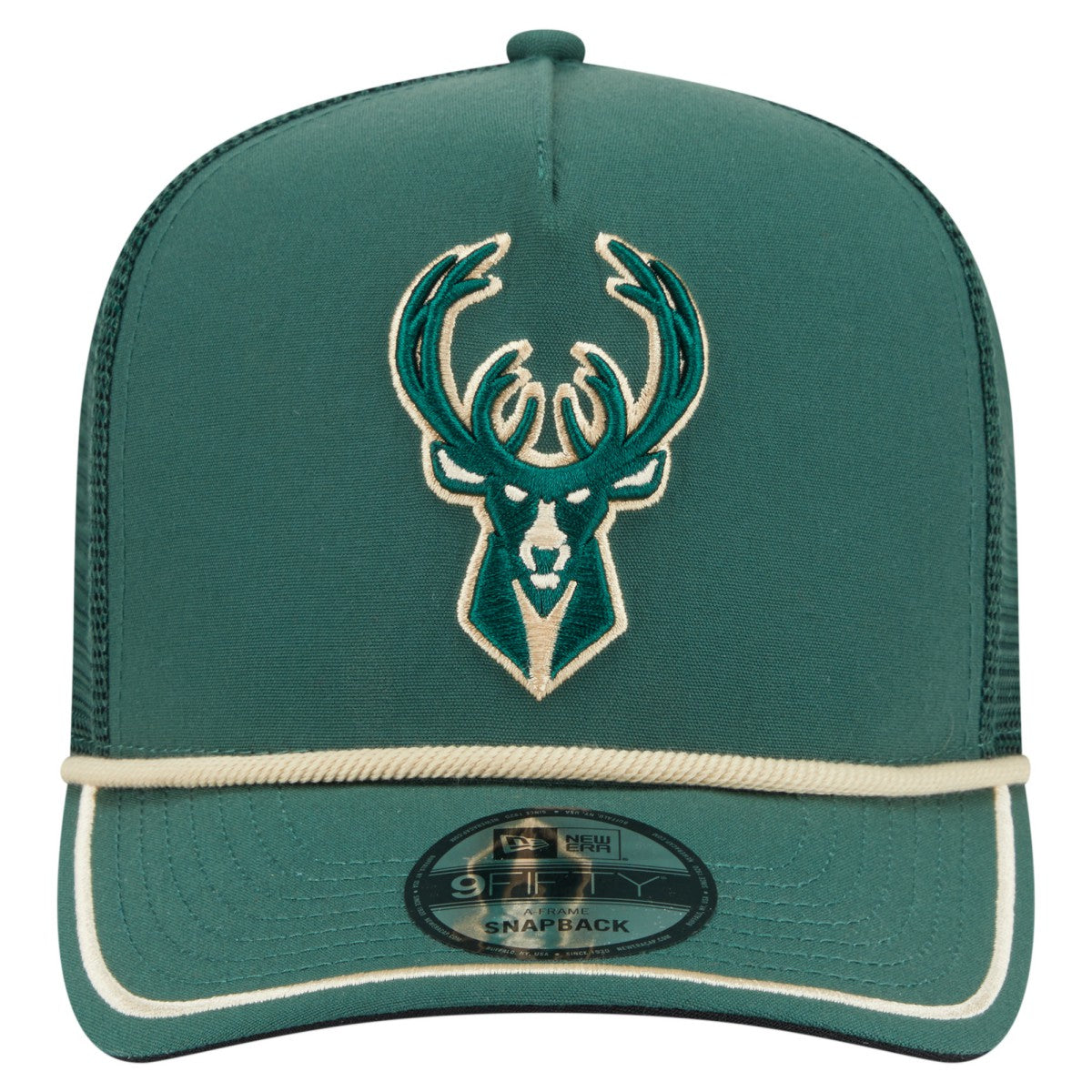 New Era Milwaukee Bucks Vintage Team Rope A-Frame 9FIFTY Snapback Hat