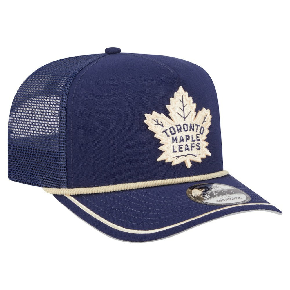 NHL Toronto Maple Leafs New Era Vintage Team Rope A-Frame 9FIFTY Snapback Hat