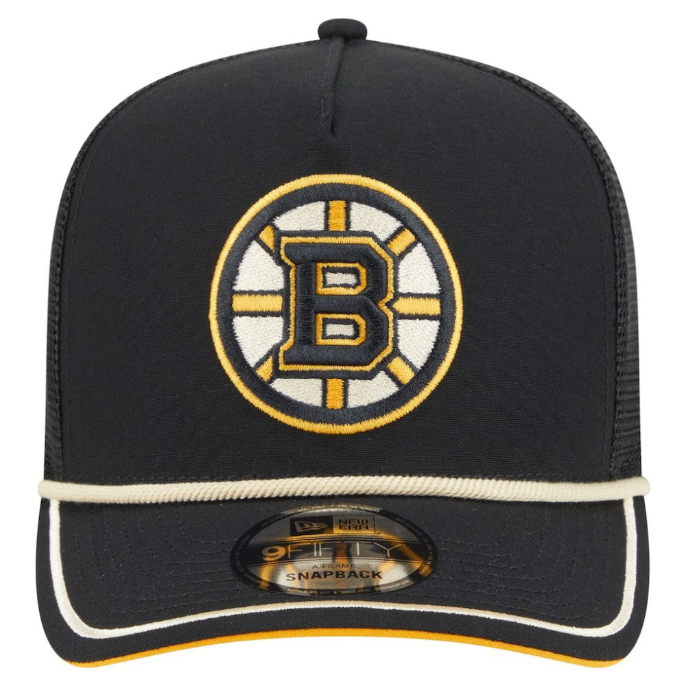 NHL Boston Bruins New Era Vintage Team Rope A-Frame 9FIFTY Snapback Hat