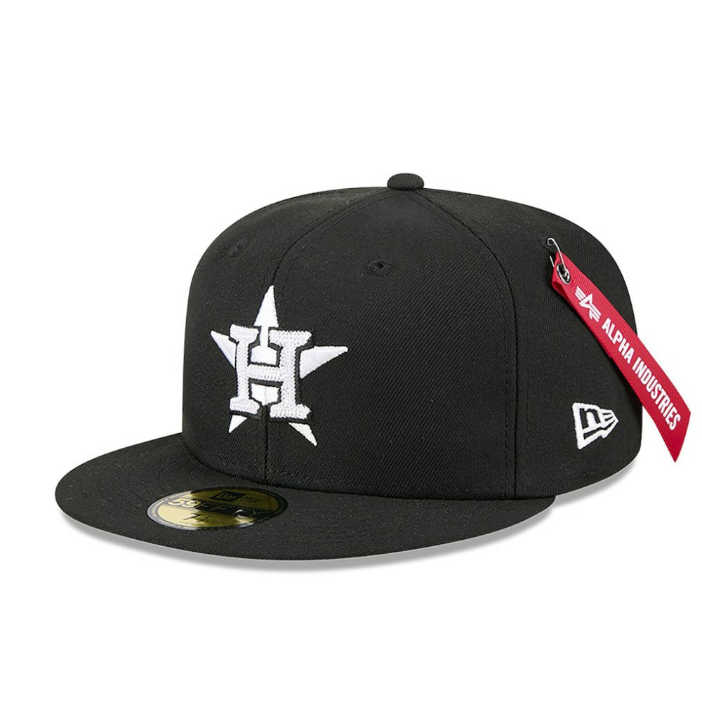 Black Houston Astros New Era x Alpha Industries 59FIFTY Fitted Hat