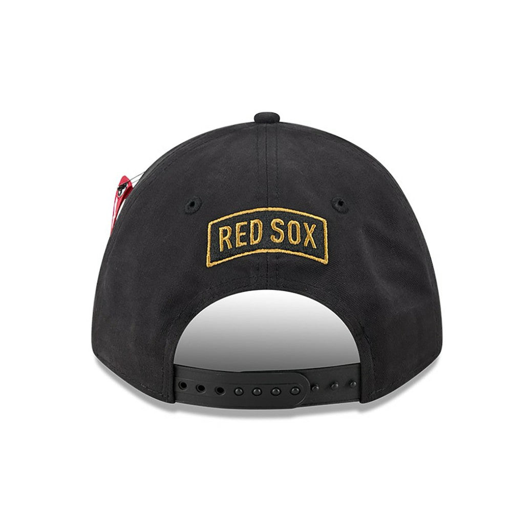 Black Boston Red Sox New Era x Alpha Industries A-Frame 9FORTY Adjustable Hat
