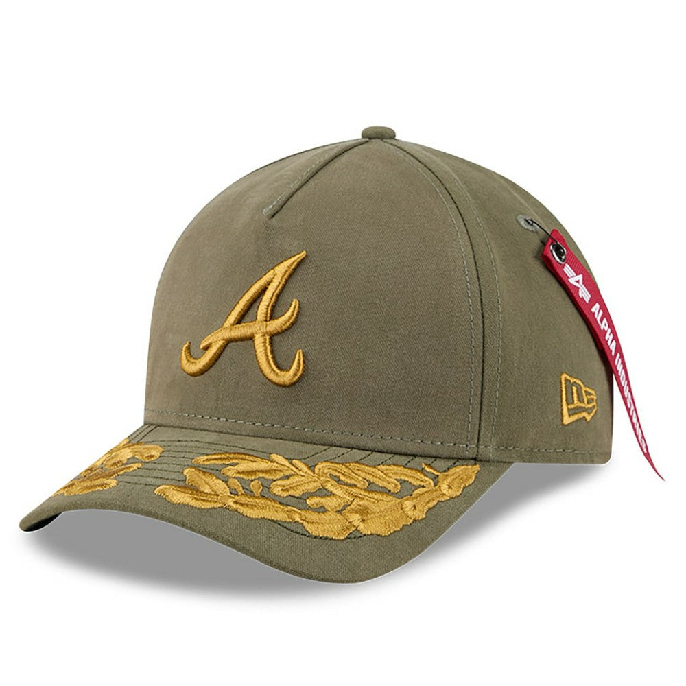 Olive Atlanta Braves New Era x Alpha Industries A-Frame 9FORTY Adjustable Hat