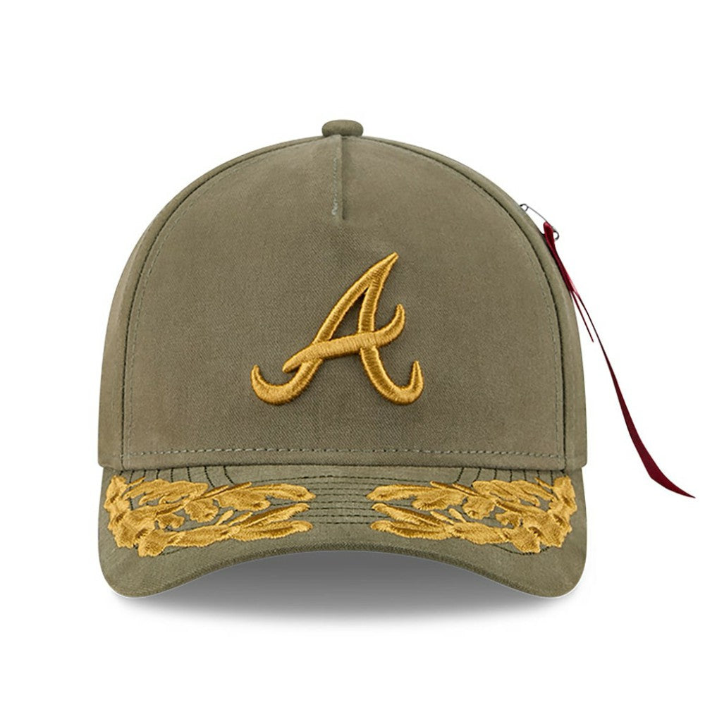 Olive Atlanta Braves New Era x Alpha Industries A-Frame 9FORTY Adjustable Hat
