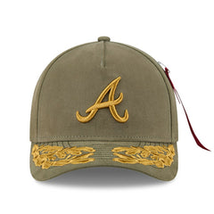 Olive Atlanta Braves New Era x Alpha Industries A-Frame 9FORTY Adjustable Hat
