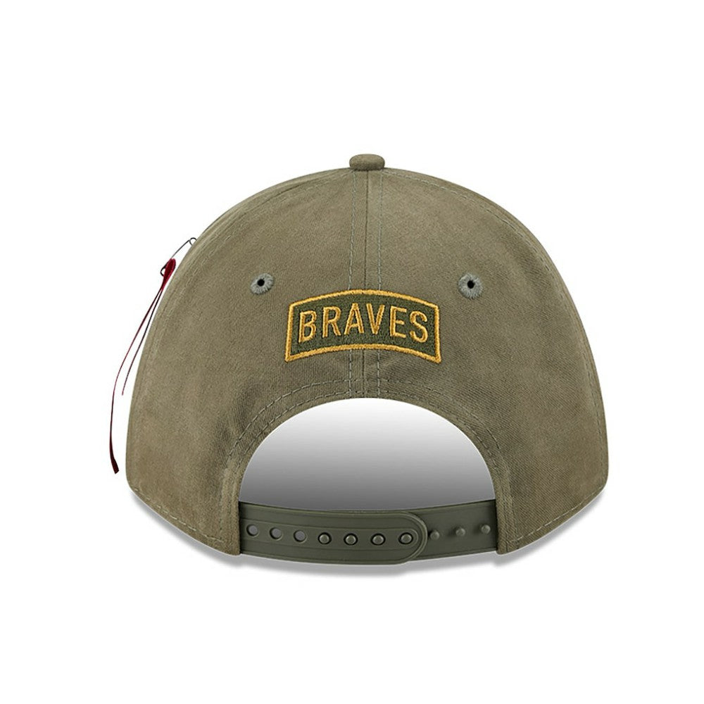 Olive Atlanta Braves New Era x Alpha Industries A-Frame 9FORTY Adjustable Hat