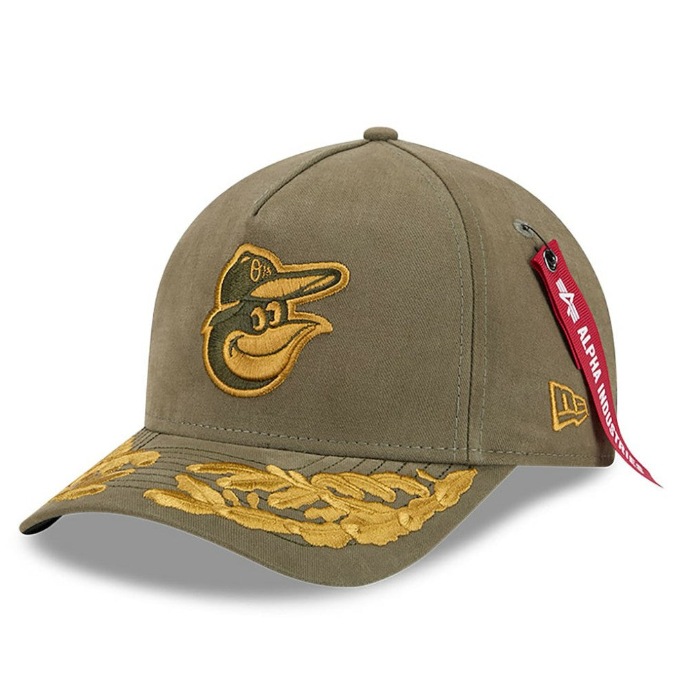 Olive Baltimore Orioles New Era x Alpha Industries A-Frame 9FORTY Adjustable Hat