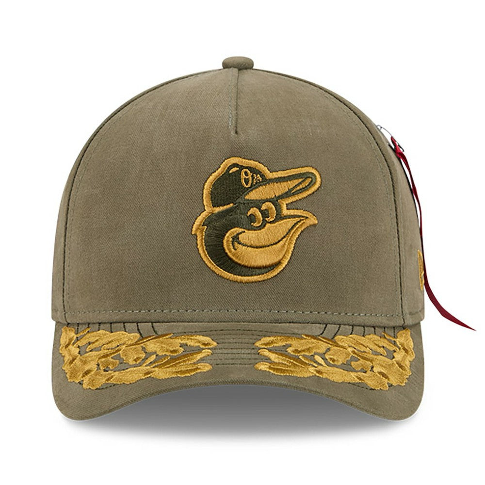 Olive Baltimore Orioles New Era x Alpha Industries A-Frame 9FORTY Adjustable Hat