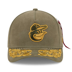 Olive Baltimore Orioles New Era x Alpha Industries A-Frame 9FORTY Adjustable Hat
