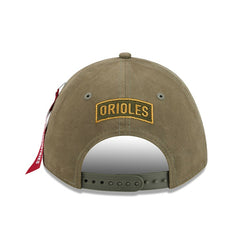 Olive Baltimore Orioles New Era x Alpha Industries A-Frame 9FORTY Adjustable Hat