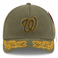 Olive Washington Nationals New Era x Alpha Industries A-Frame 9FORTY Adjustable Hat