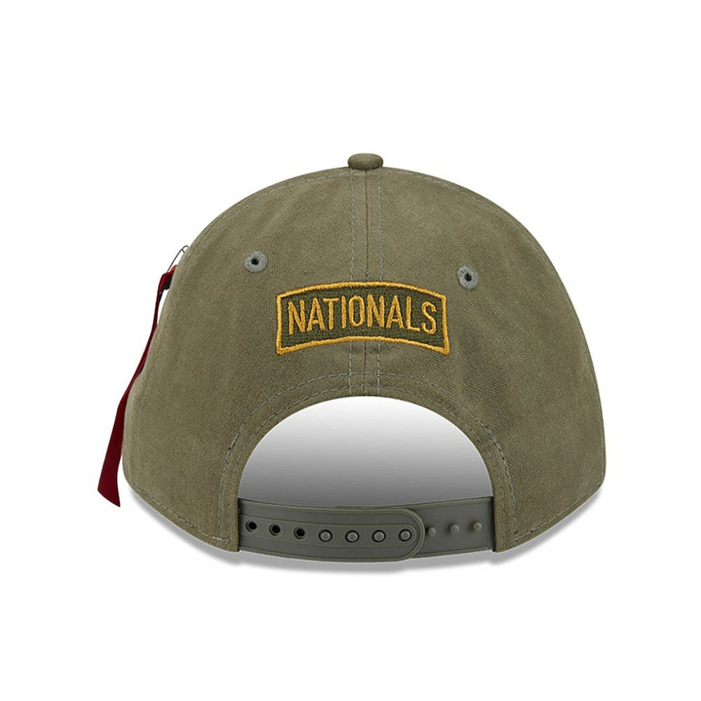 Olive Washington Nationals New Era x Alpha Industries A-Frame 9FORTY Adjustable Hat