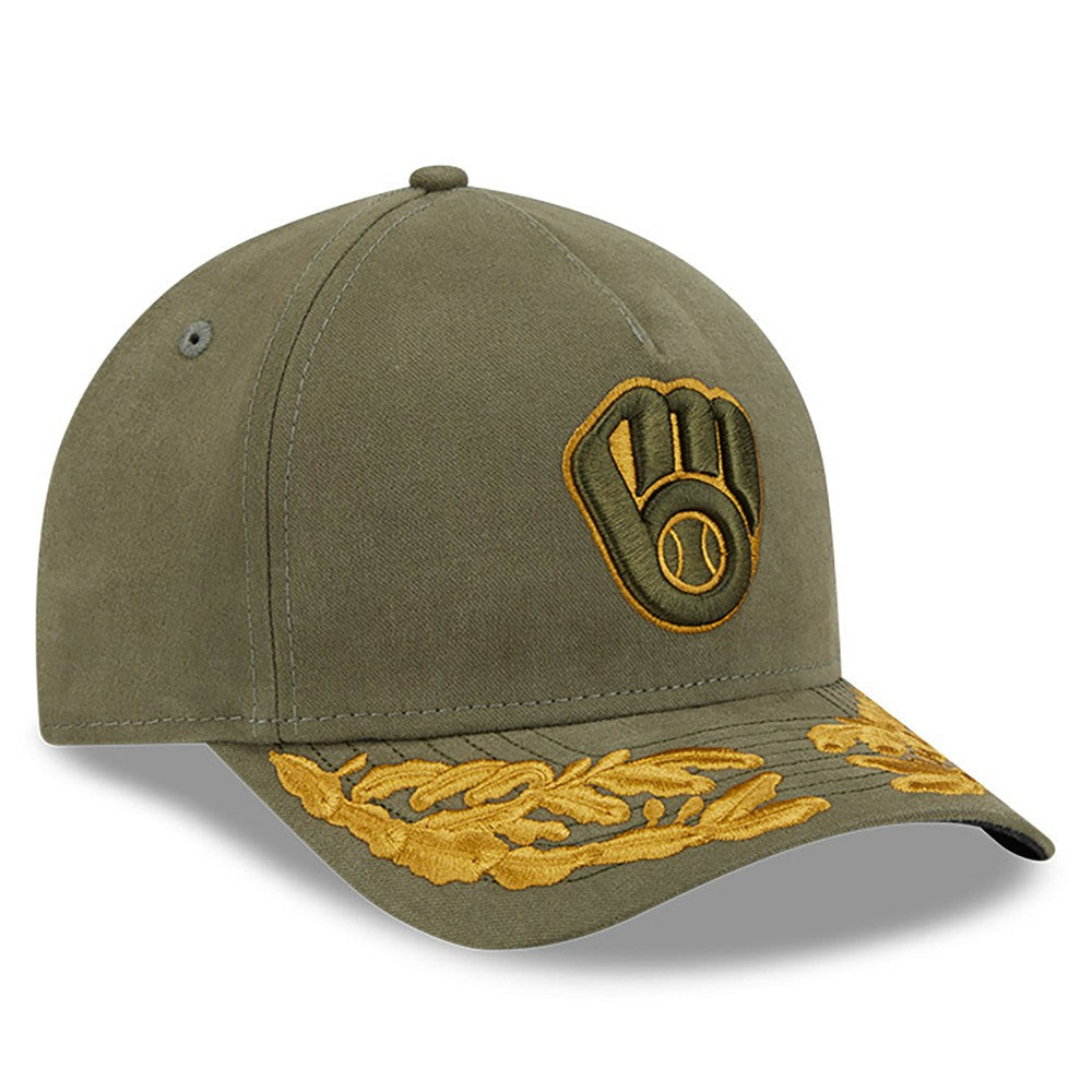 Olive Milwaukee Brewers New Era x Alpha Industries A-Frame 9FORTY Adjustable Hat