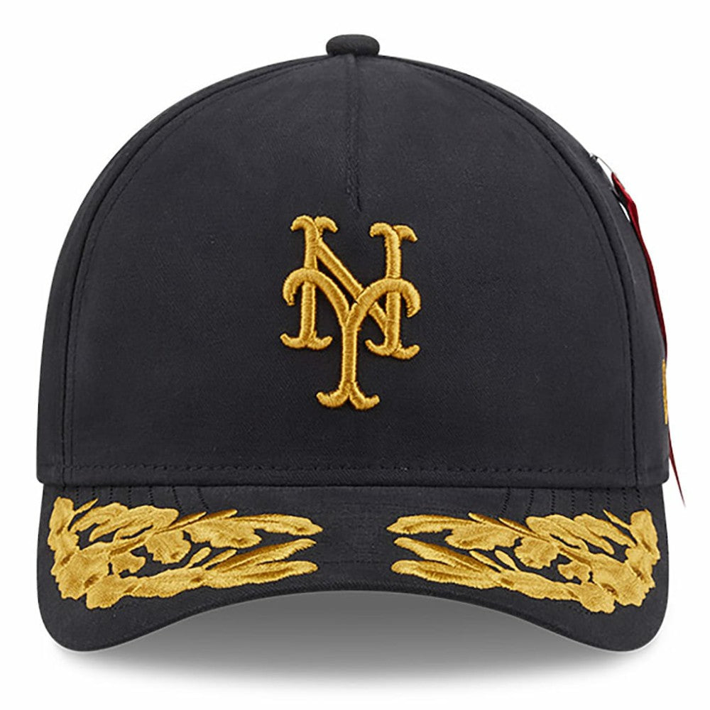 Black New York Mets New Era x Alpha Industries A-Frame 9FORTY Adjustable Hat