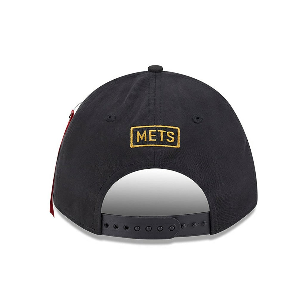 Black New York Mets New Era x Alpha Industries A-Frame 9FORTY Adjustable Hat