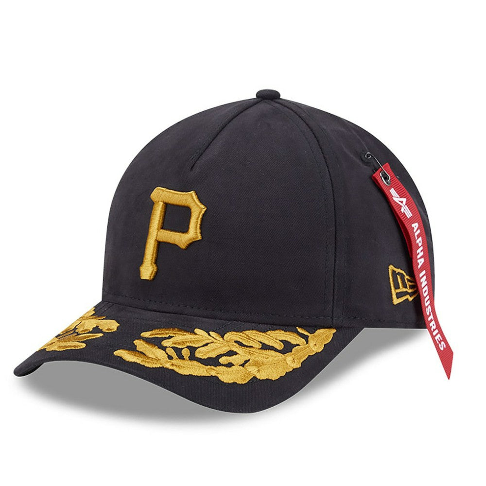 Black Pittsburgh Pirates New Era x Alpha Industries A-Frame 9FORTY Adjustable Hat