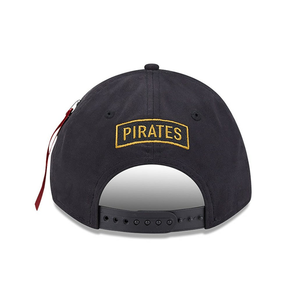 Black Pittsburgh Pirates New Era x Alpha Industries A-Frame 9FORTY Adjustable Hat