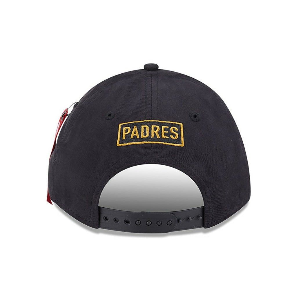 Black San Diego Padres New Era x Alpha Industries A-Frame 9FORTY Adjustable Hat