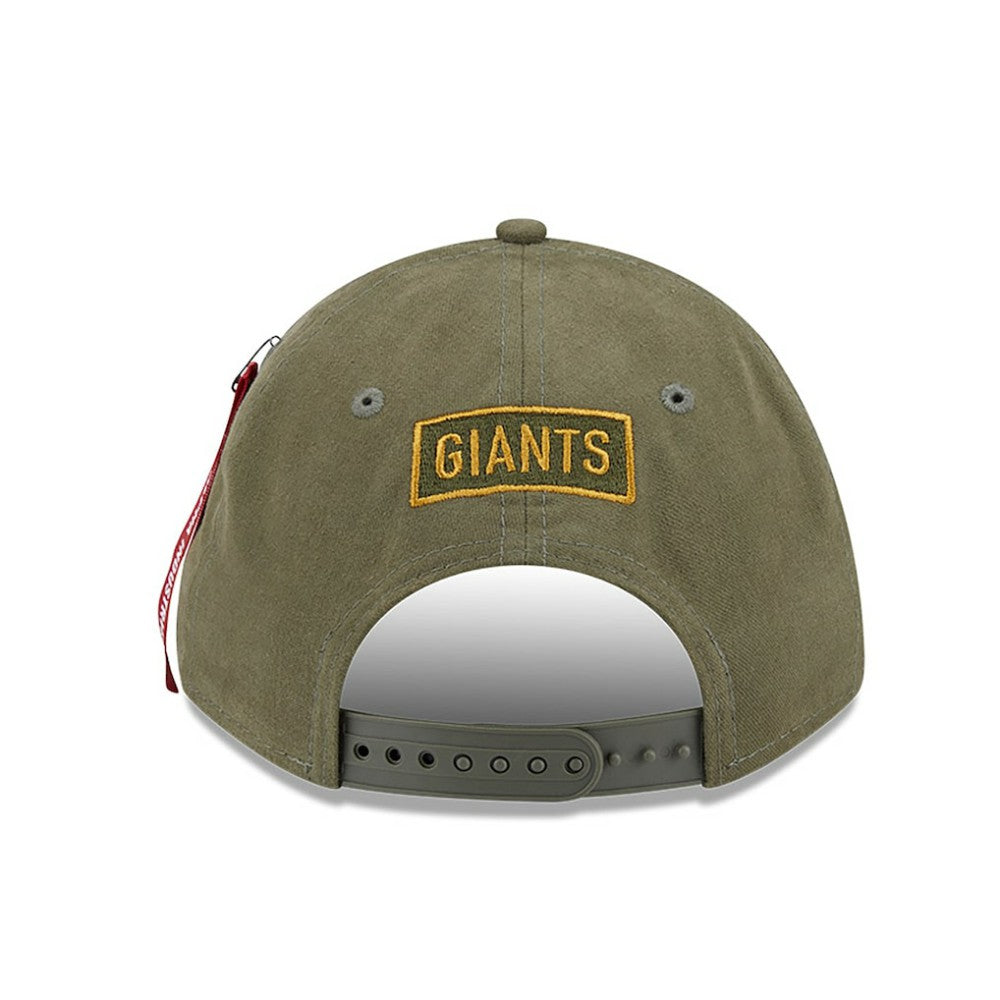 Olive San Francisco Giants New Era x Alpha Industries A-Frame 9FORTY Adjustable Hat
