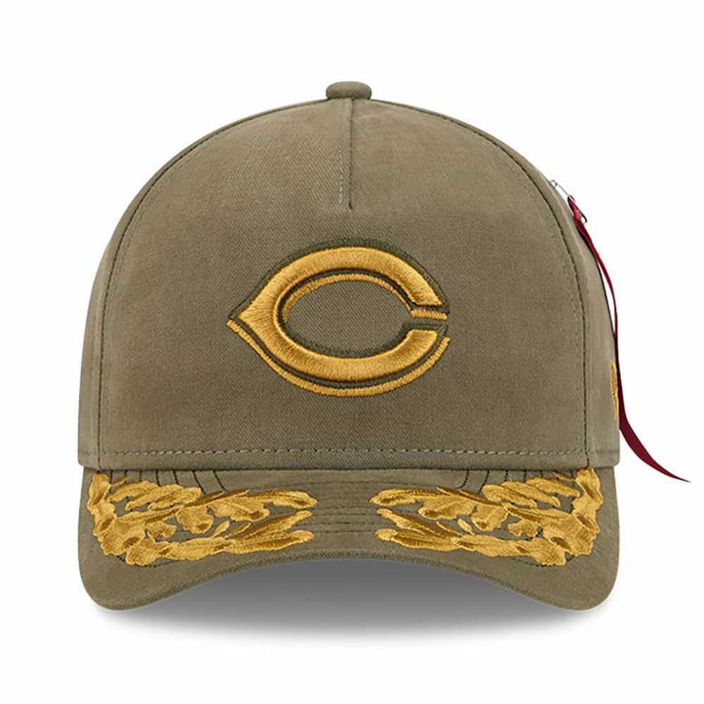 Olive Cincinnati Reds New Era x Alpha Industries A-Frame 9FORTY Adjustable Hat