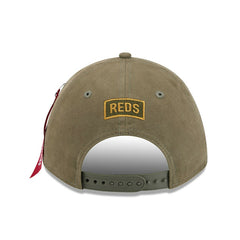 Olive Cincinnati Reds New Era x Alpha Industries A-Frame 9FORTY Adjustable Hat