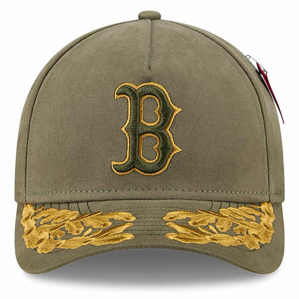 Olive Boston Red Sox New Era x Alpha Industries A-Frame 9FORTY Adjustable Hat